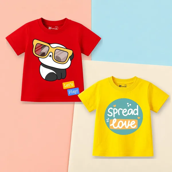 Sunglasses_Panda_&_Spread_Love_|_Red_&_Yellow_Cotton_T-Shirt_Combo_for_Girls_(Pack_of_2)