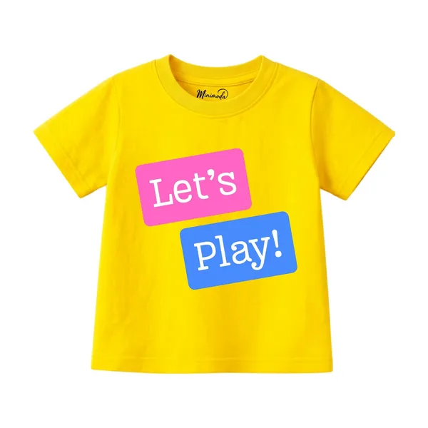 Lucky_Cat_&_Let's_Play_Pink_|_Red_&_Yellow_Cotton_T-Shirt_Combo_for_Boys_&_Girls_(Pack_of_2)