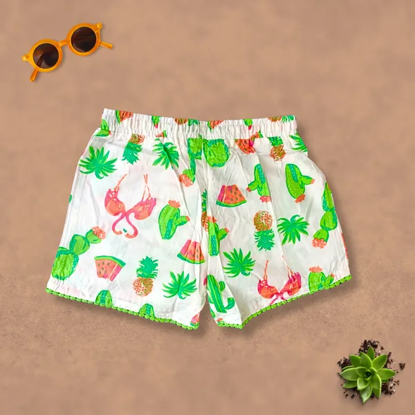 Tropical_Fruit_|_White_Half_Pants