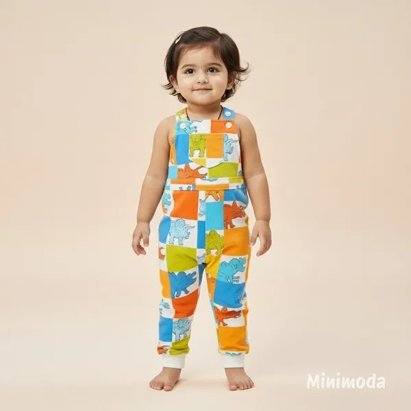 Dino_Patchwork_|_Multicolour_Dungarees