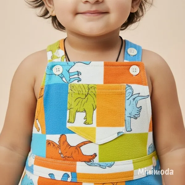Dino_Patchwork_|_Multicolour_Dungarees