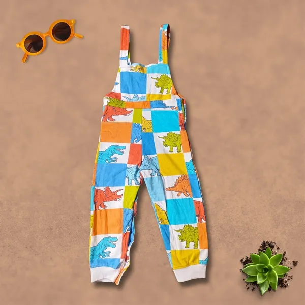 Dino_Patchwork_|_Multicolour_Dungarees