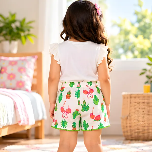 Tropical_Fruit_|_White_Half_Pants