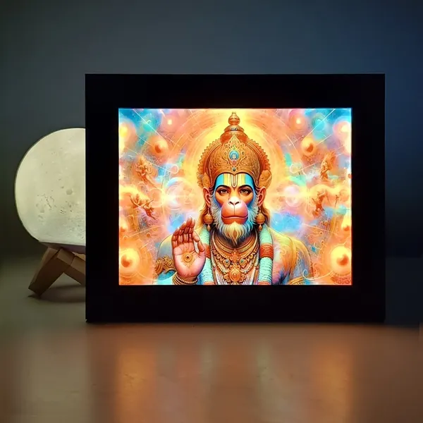 Black_Framed_Hanuman_Religious_Wall_Art