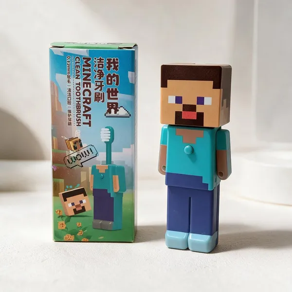 Multicolor_Minecraft_Character_Toothbrush_For_Kids