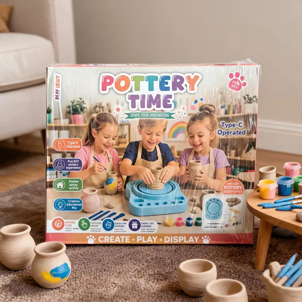 Multicolor_Electric_Pottery_Wheel_Clay_Craft_Kit_For_Kids