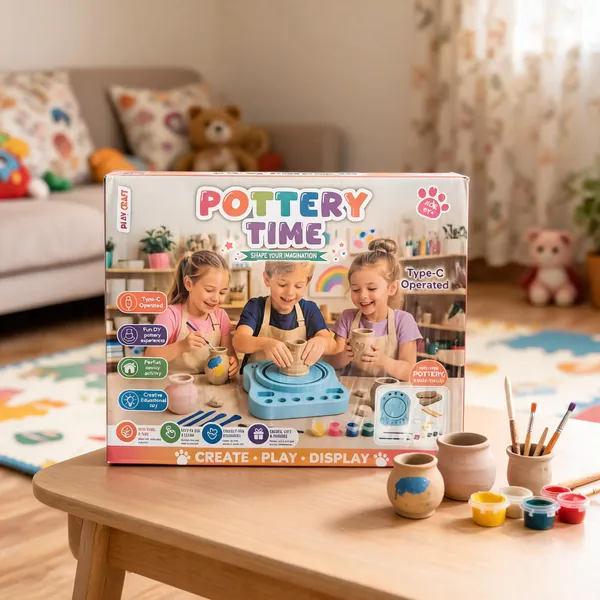 Multicolor_Electric_Pottery_Wheel_Clay_Craft_Kit_For_Kids