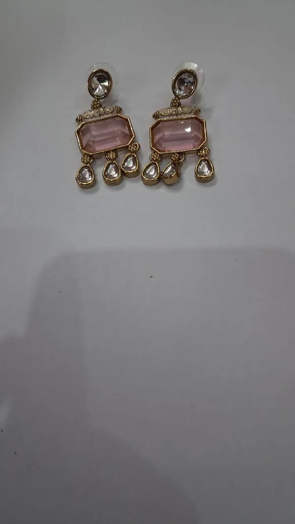 Gold_And_Pink_Brass_Stone_Drop_Earrings_For_Women