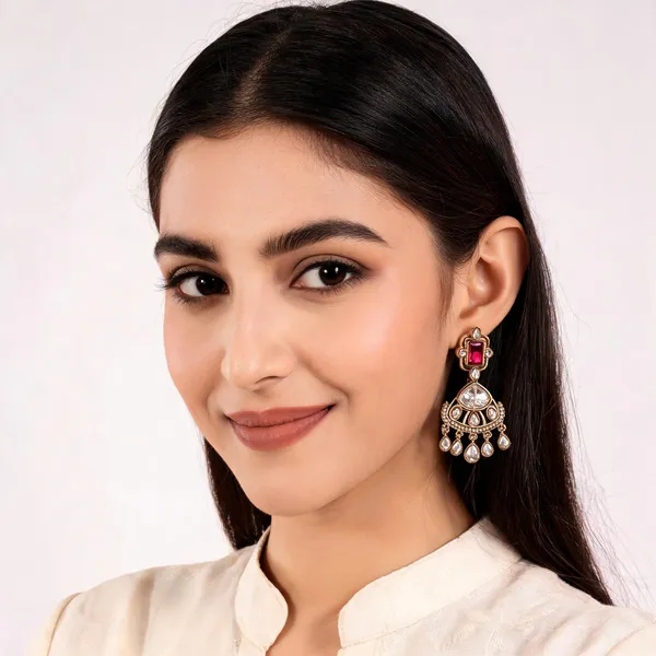 Gold_And_Red_Stone_Chandbali_Dangler_Earrings_For_Women