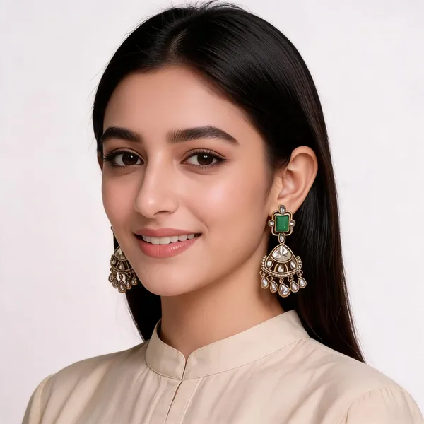 Green_Stone_Brass_Jhumka_Style_Dangler_Earrings_For_Women