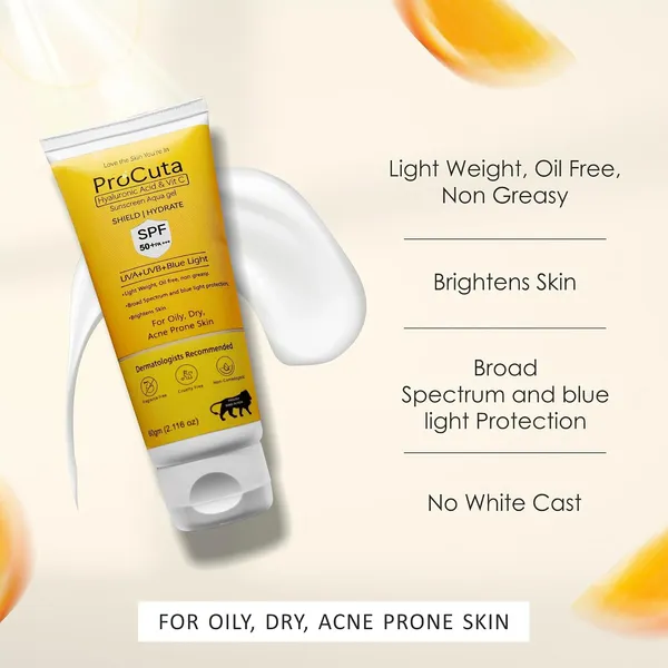 Sunscreen_Spf_50_Pa_Aqua_Gel_For_Face_60g_Broad_Spectrum_Uva_Uvb_Protection_No_White_Cast_Hyaluronic_Acid_Vitamin_C_Green_Tea_Fragrance_Free_Sunscreen_For_Oily_Acne_Prone_Skin