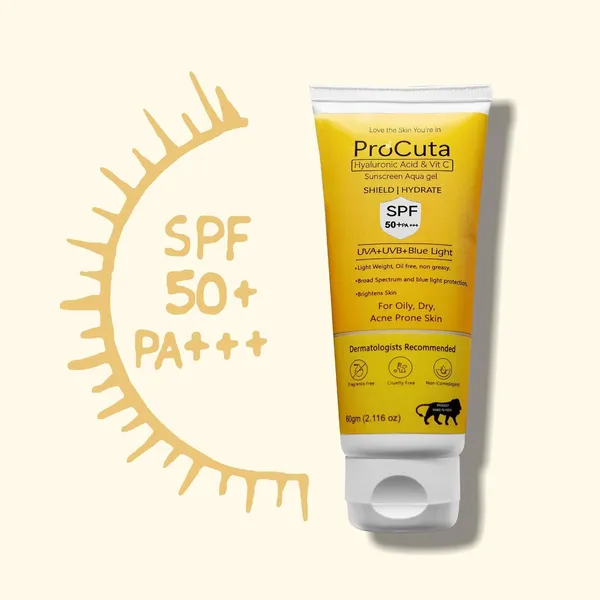Sunscreen_Spf_50_Pa_Aqua_Gel_For_Face_60g_Broad_Spectrum_Uva_Uvb_Protection_No_White_Cast_Hyaluronic_Acid_Vitamin_C_Green_Tea_Fragrance_Free_Sunscreen_For_Oily_Acne_Prone_Skin