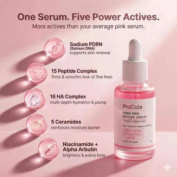 Pdrn_Pink_Peptide_Serum_Salmon_Dna_Pdrn_15_Peptide_Complex_16_Hyaluronic_Acid_Complex_5_Ceramides_Niacinamide_Alpha_Arbutin_Anti_Ageing_Hydrating_Face_Serum_30ml