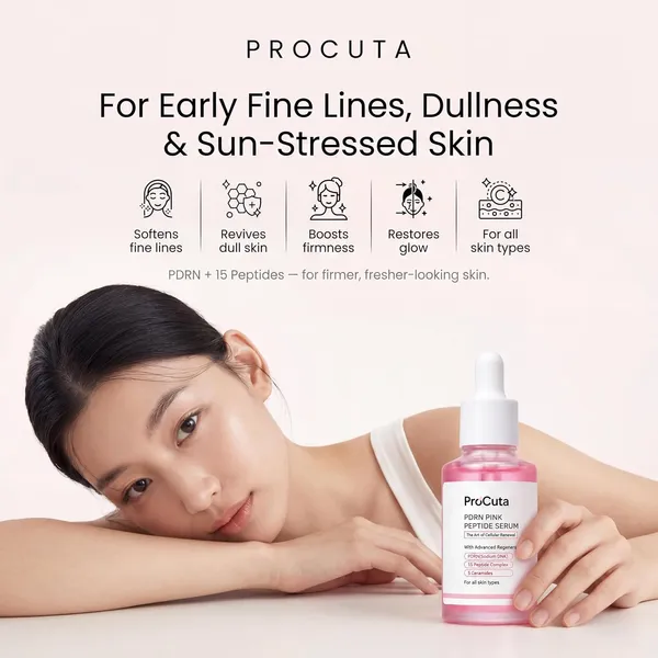 Pdrn_Pink_Peptide_Serum_Salmon_Dna_Pdrn_15_Peptide_Complex_16_Hyaluronic_Acid_Complex_5_Ceramides_Niacinamide_Alpha_Arbutin_Anti_Ageing_Hydrating_Face_Serum_30ml
