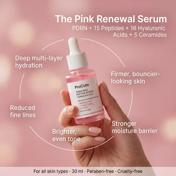 Pdrn_Pink_Peptide_Serum_Salmon_Dna_Pdrn_15_Peptide_Complex_16_Hyaluronic_Acid_Complex_5_Ceramides_Niacinamide_Alpha_Arbutin_Anti_Ageing_Hydrating_Face_Serum_30ml