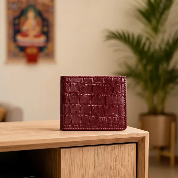 Maroon_Top_Grain_Leather_Bifold_Wallet_For_Men