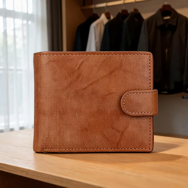 Tan_Goat_Leather_Bifold_Wallet_For_Men