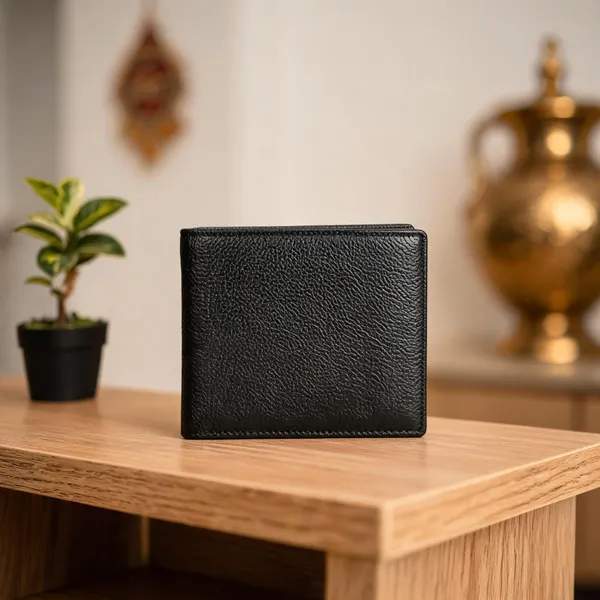 Black_Goat_Antique_Leather_Textured_Bifold_Wallet_For_Men