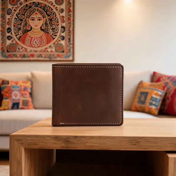 Brown_Genuine_Leather_V-Cut_Money_Clip_Wallet_For_Men