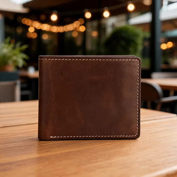 Brown_Genuine_Leather_V-Cut_Money_Clip_Wallet_For_Men