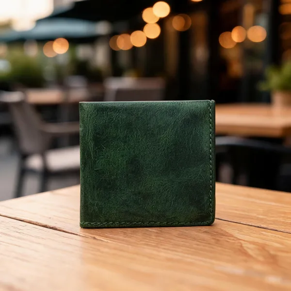 Green_Genuine_Leather_Moon-Cut_Bifold_Wallet_For_Men