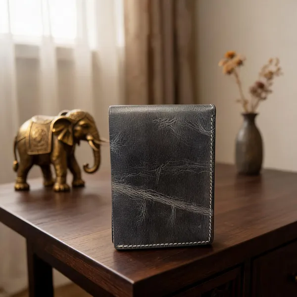 Black_Genuine_Leather_V-Cut_Bifold_Wallet_For_Men