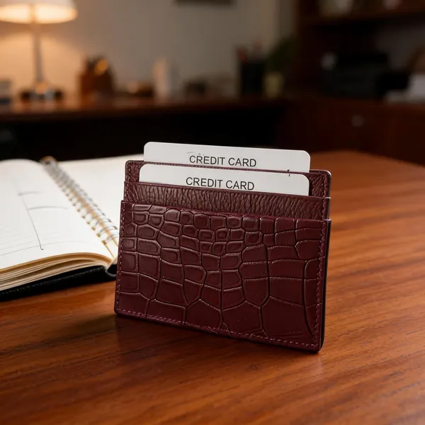 Burgundy_Genuine_Leather_Textured_Card_Holder_For_Unisex