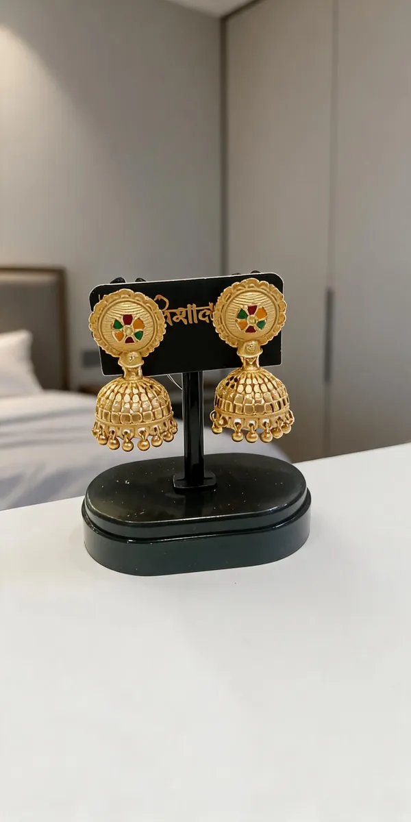 Gold_Brass_Stone_Studded_Jhumka_Earrings_For_Women