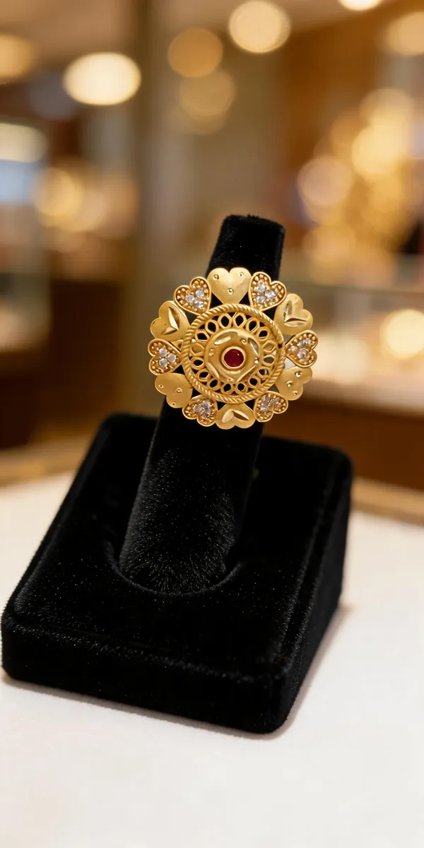 Gold_Brass_Floral_Statement_Ring_For_Women