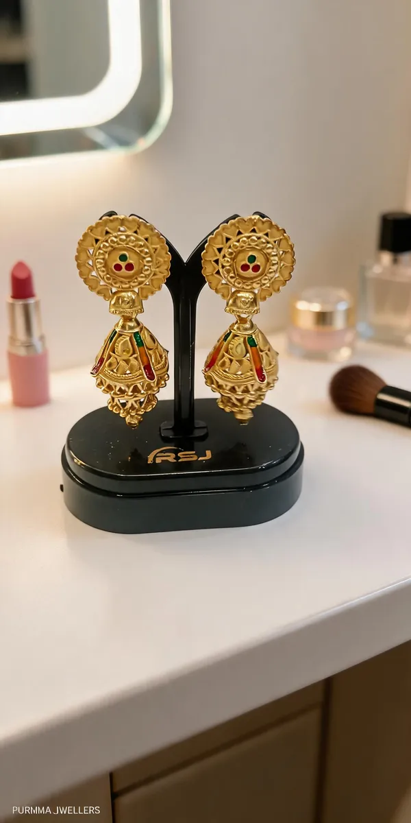 Gold_Brass_Traditional_Jhumka_Earrings_For_Women