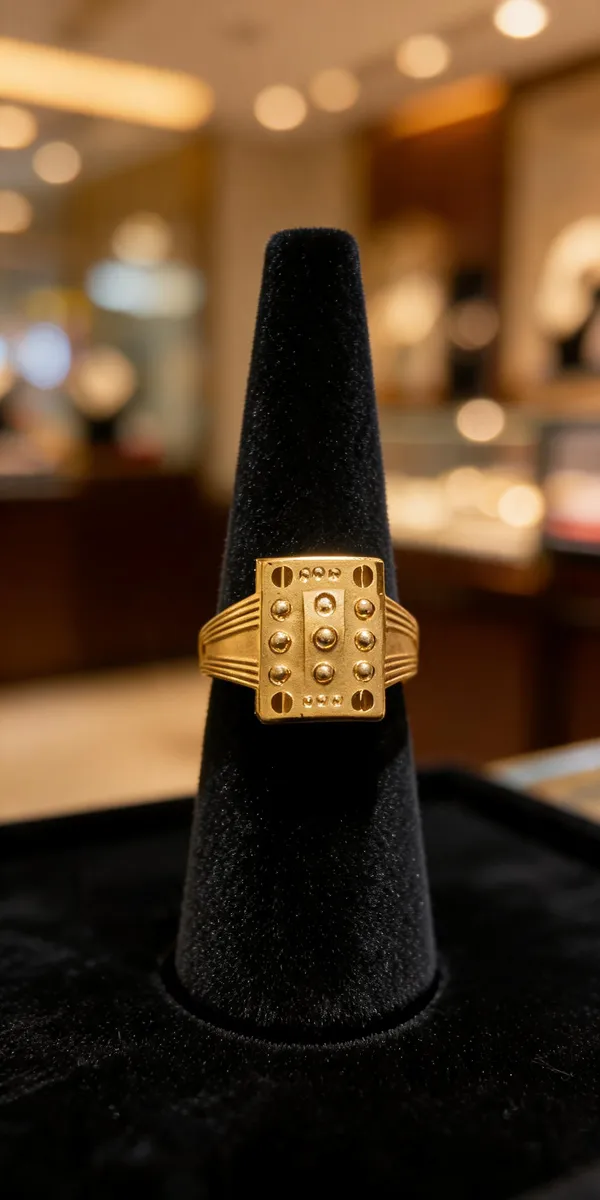 Gold_Brass_Geometric_Studded_Ring_For_Men