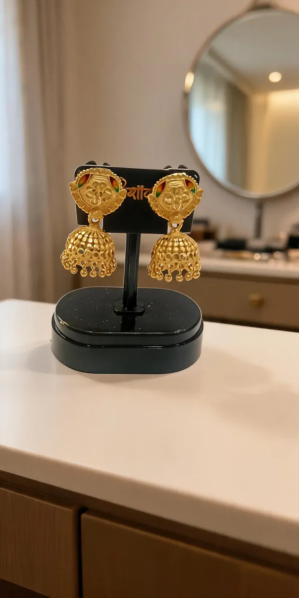 Gold_Brass_Traditional_Jhumka_Earrings_For_Women