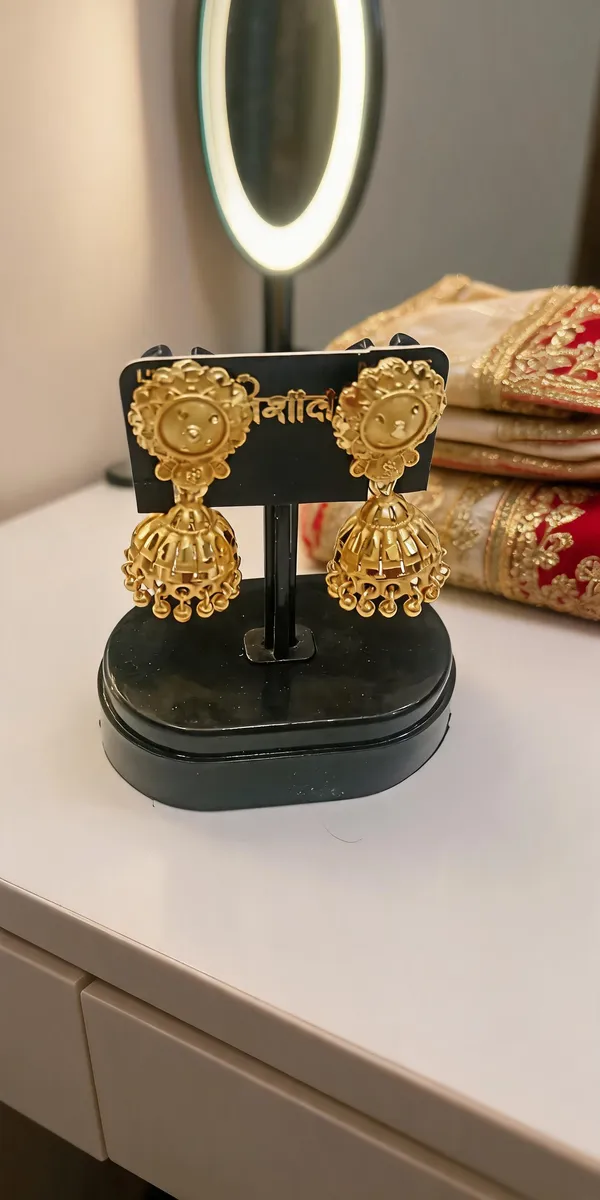 Gold_Brass_Ornate_Jhumka_Earrings_For_Women