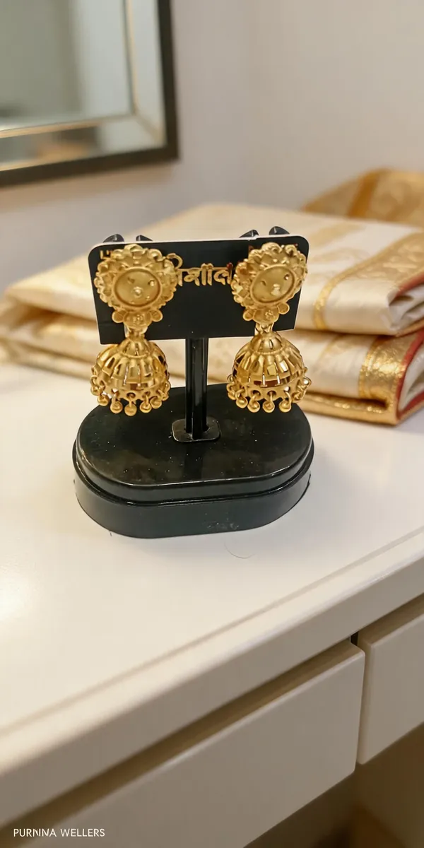 Gold_Brass_Ornate_Jhumka_Earrings_For_Women