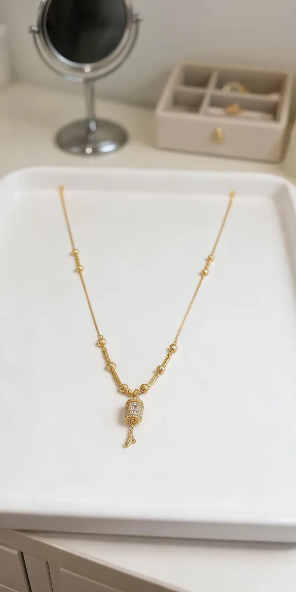 Gold_Brass_Beaded_Pendant_Necklace_Chain_For_Women