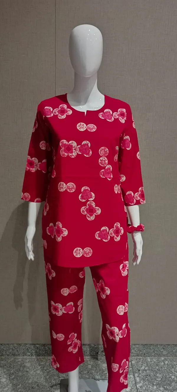 Red_Printed_Straight_Kurta_Set_For_Women