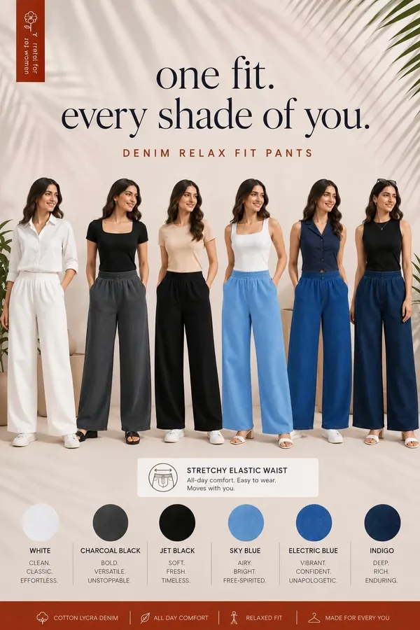 Women’s_Comfort_Fit_Elastic_Indigo_Waist_Denim_Pants