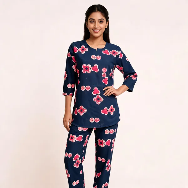 Navy_Satin_Printed_Sleepwear_Set_for_Women