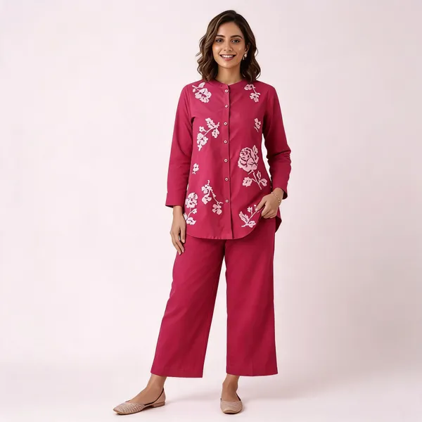 Pink_Printed_Relaxed_Fit_Sleepwear_Set_For_Women