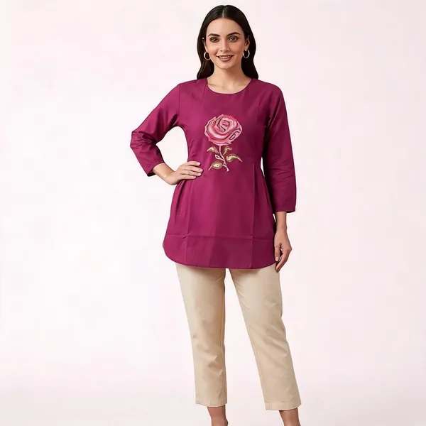 Maroon_Embroidered_Straight_Fit_Kurta_for_Women