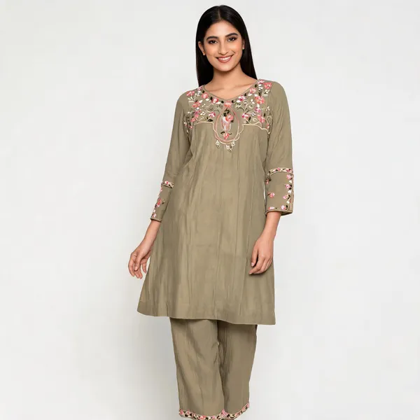 Olive_Embroidered_Straight_Kurta_Set_for_Women