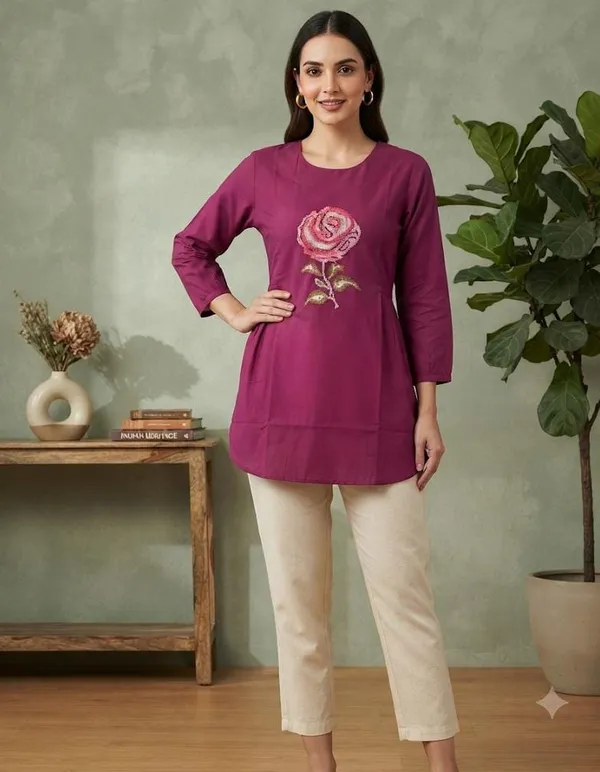 Maroon_Embroidered_Straight_Fit_Kurta_for_Women