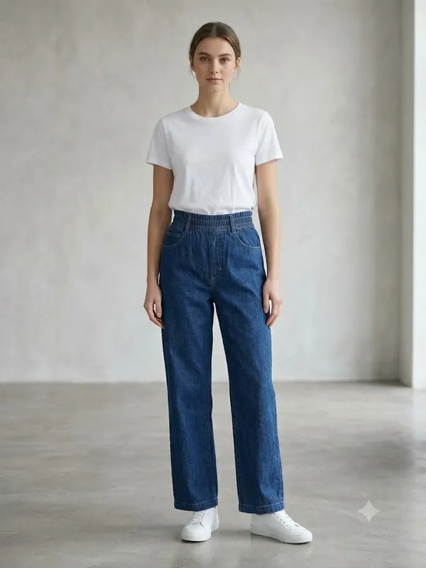 Women’s_Comfort_Fit_Elastic_Waist_Denim_Pants