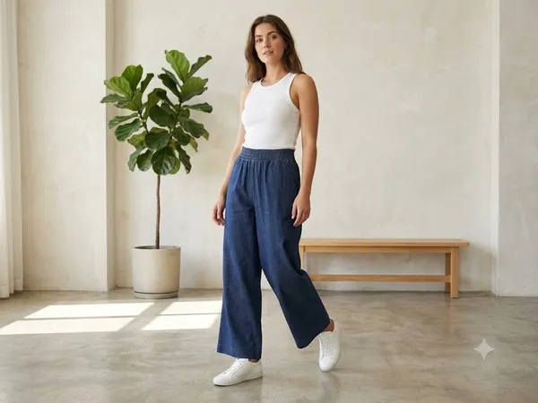 Women’s_Comfort_Fit_Elastic_Waist_Denim_Pants