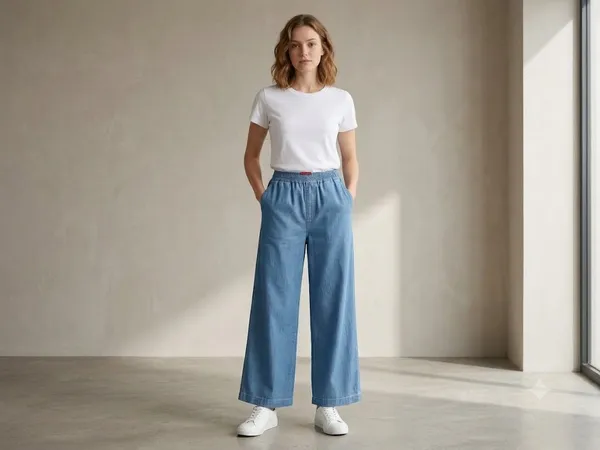 Women’s_Comfort_Fit_Elastic_Waist_Denim_Pants