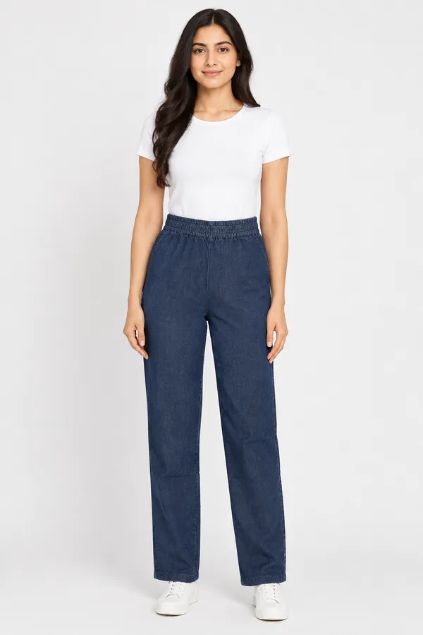Women’s_Comfort_Fit_Elastic_Waist_Denim_Pants