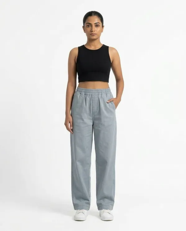 ICE_Blue_Relaxed_Fit_Elastic_Waist_Pants_for_Women