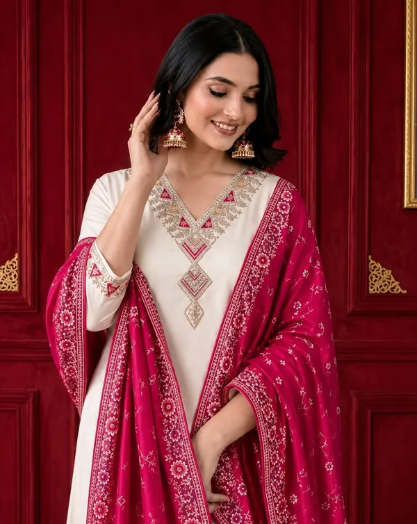 Cream_Rayon_Straight_Fit_Embroidered_Kurta_Set_For_Women