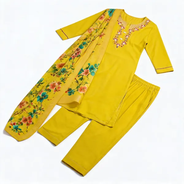Yellow_Rayon_Straight_Fit_Embroidered_Kurta_Set_For_Women