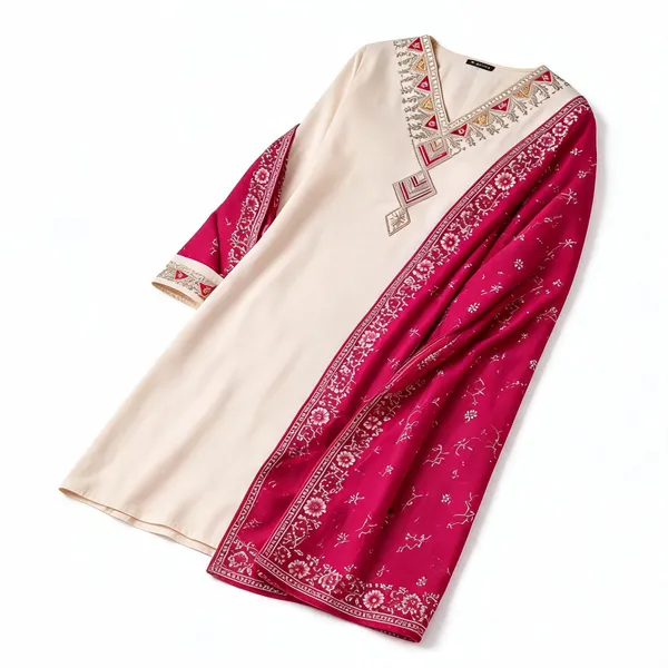 Cream_Rayon_Straight_Fit_Embroidered_Kurta_Set_For_Women